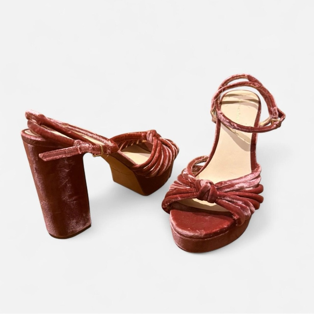 Loeffler Randall Pink Velvet Heels